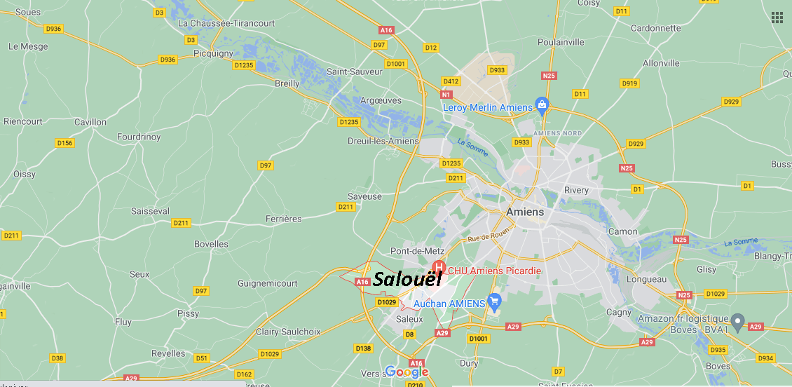Où se situe Salouël (Code postal 80480)