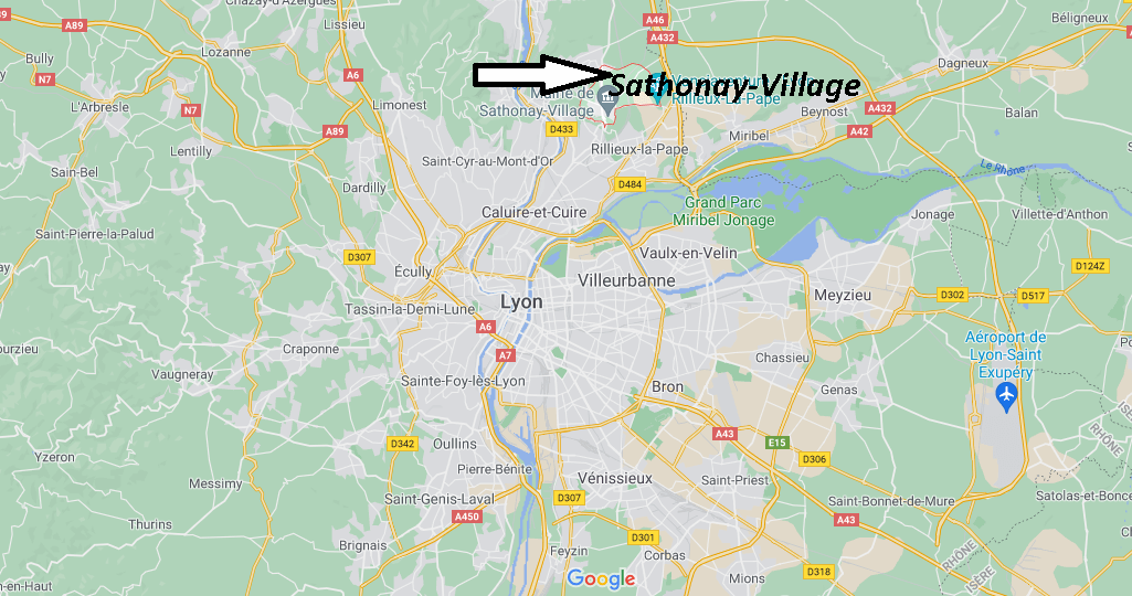 Où se situe Sathonay-Village (Code postal 69850)