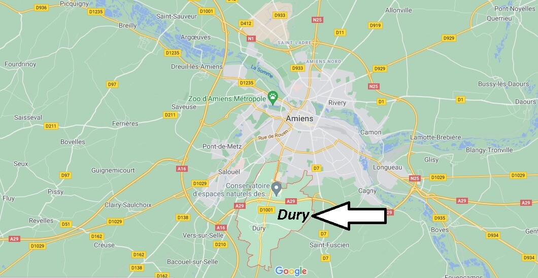 Où se trouve Dury