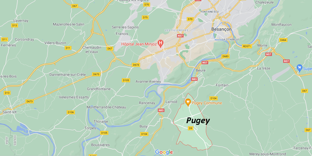 Dans quelle région se trouve Pugey