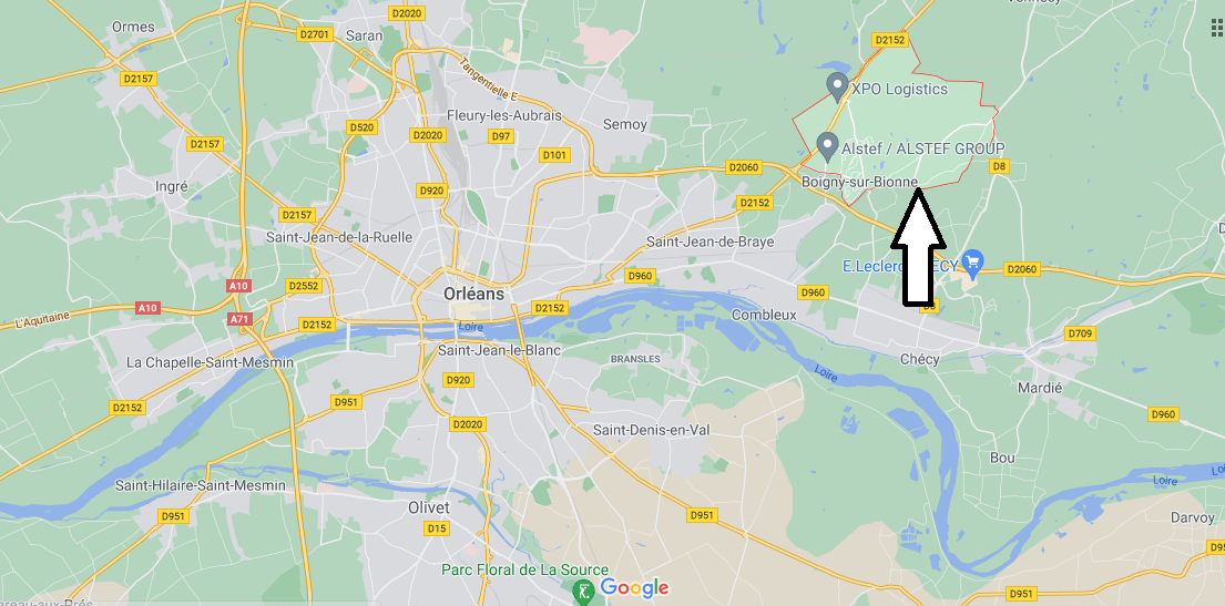 Où se situe Boigny-sur-Bionne (Code postal 45760)