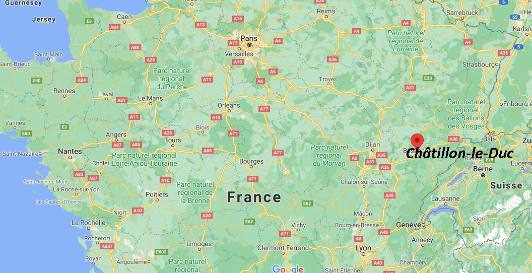 Où se situe Châtillon-le-Duc (Code postal 25870)