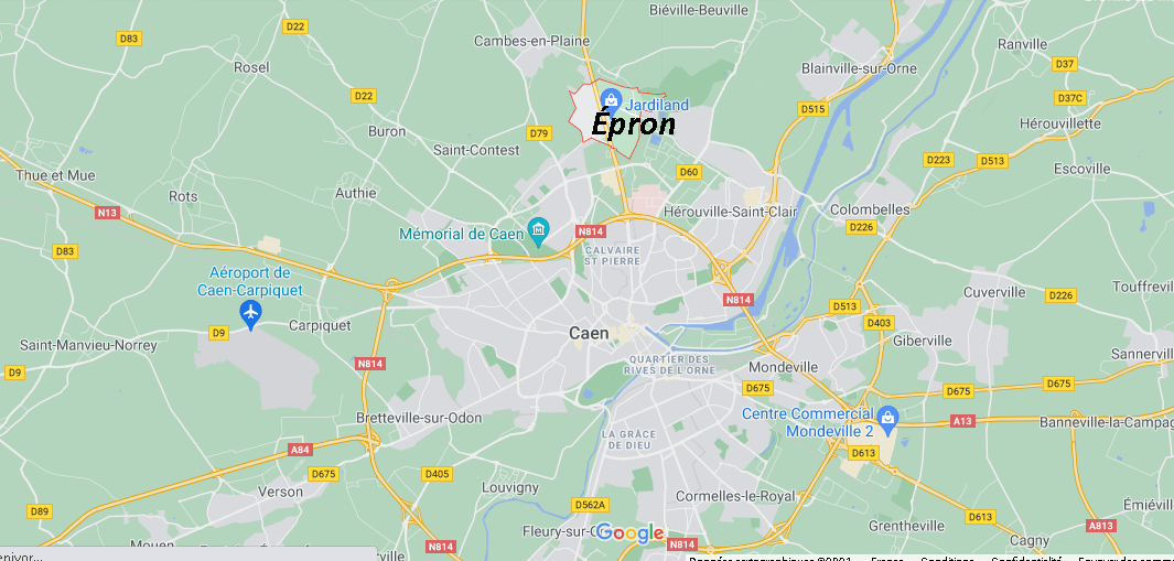 Où se situe Épron (Code postal 14610)