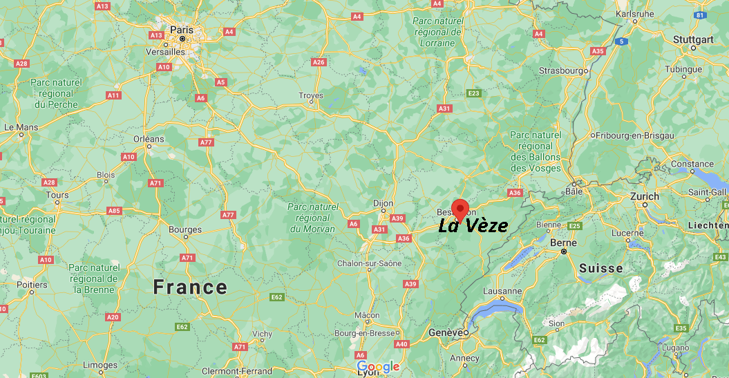 Où se situe La Vèze (Code postal 25660)
