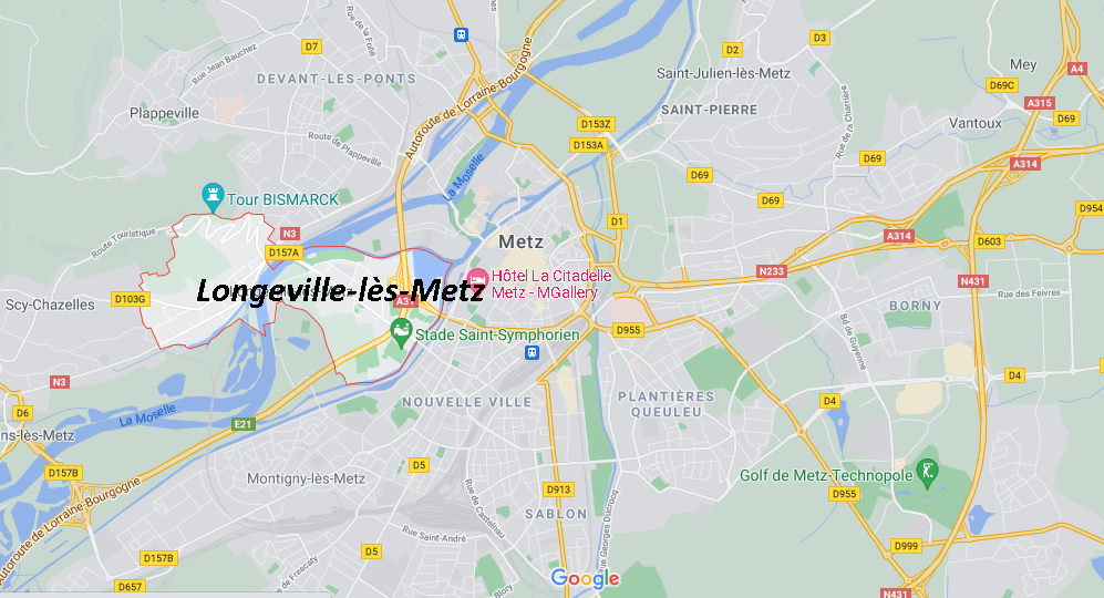 Où se situe Longeville-lès-Metz (Code postal 57050)