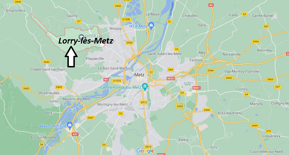 Où se situe Lorry-lès-Metz (Code postal 57050)