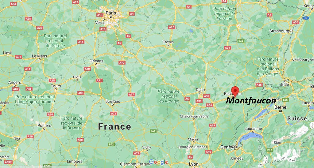 Où se situe Montfaucon (Code postal 25660)