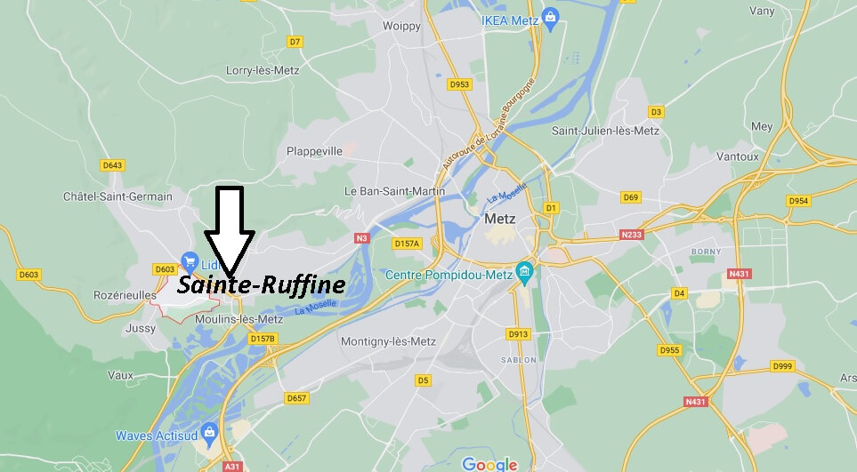 Où se situe Sainte-Ruffine (Code postal 57130)