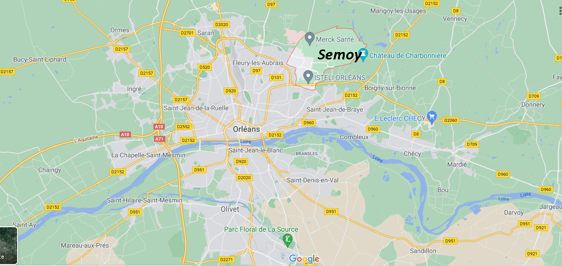 Où se situe Semoy (Code postal 45400)