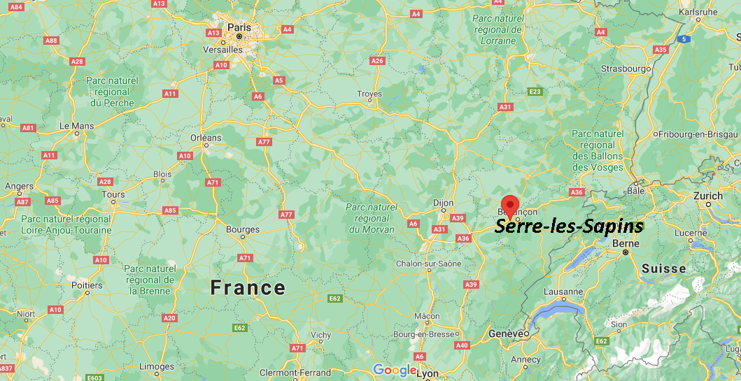 Où se situe Serre-les-Sapins (Code postal 25770)