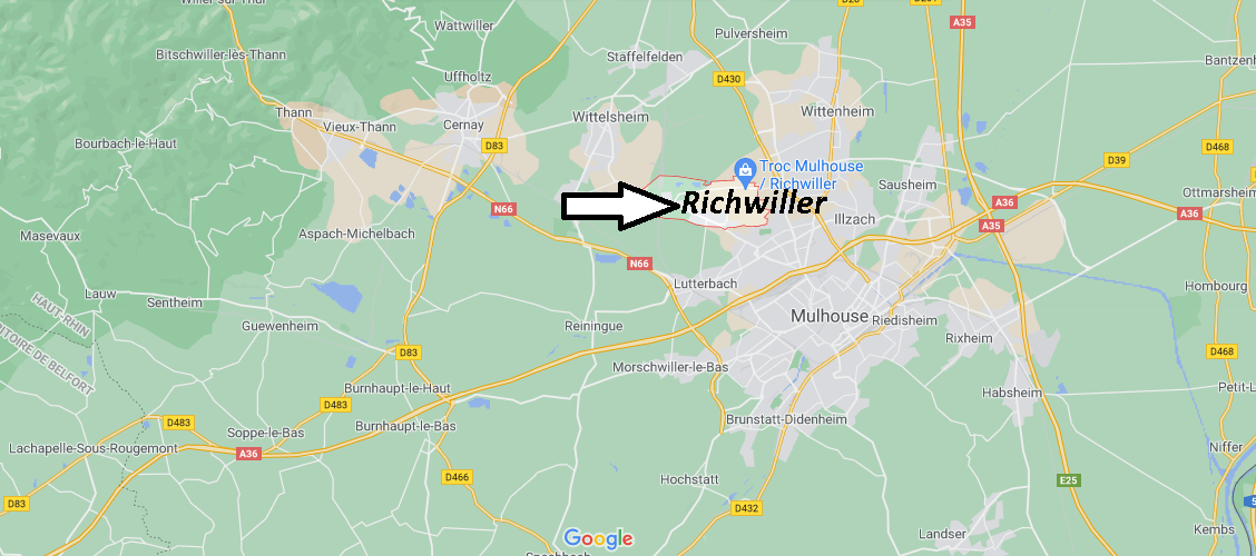 Où se situe Richwiller (Code postal 68120)