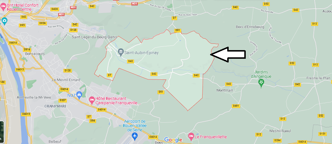Carte Plan Saint-Aubin-Épinay