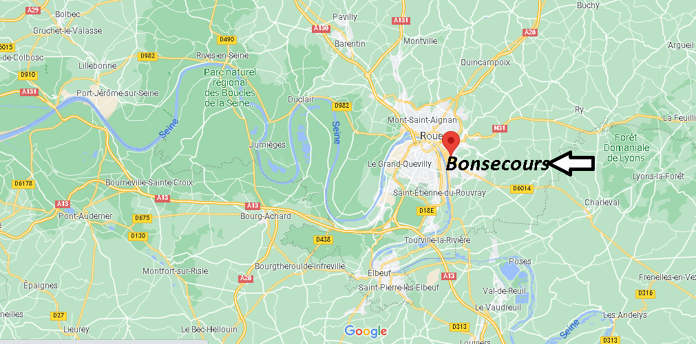 Où se situe Bonsecours (Code postal 76240)