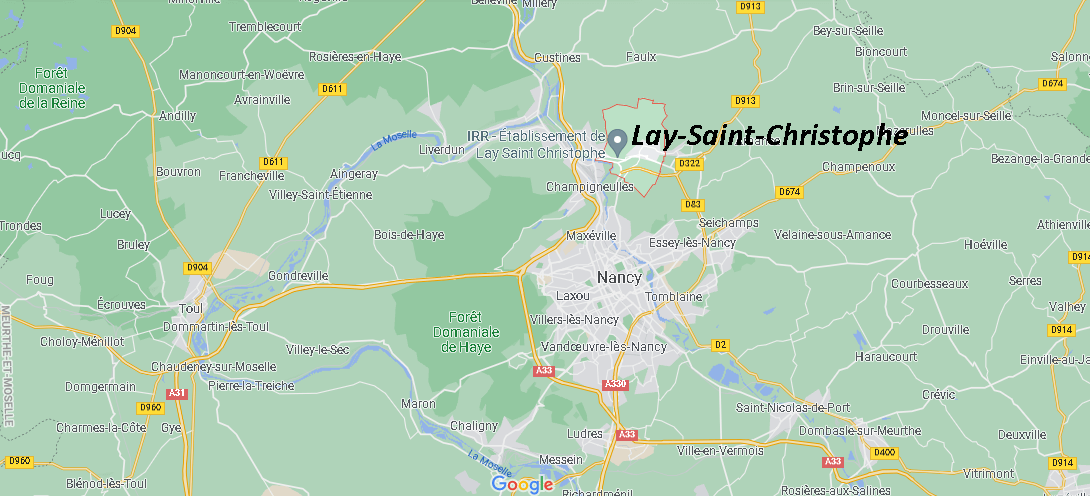 Où se situe Lay-Saint-Christophe (Code postal 54690)