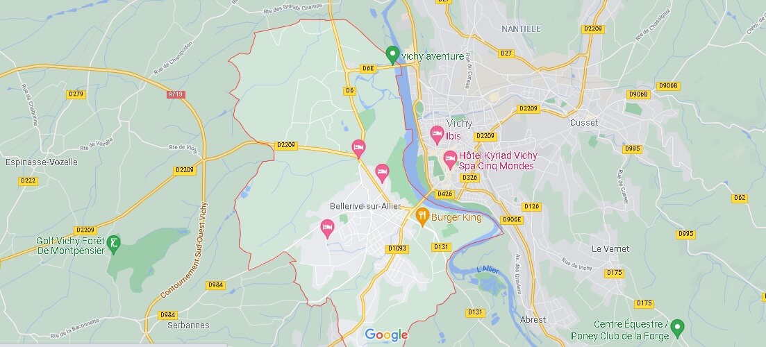 Carte Bellerive-sur-Allier