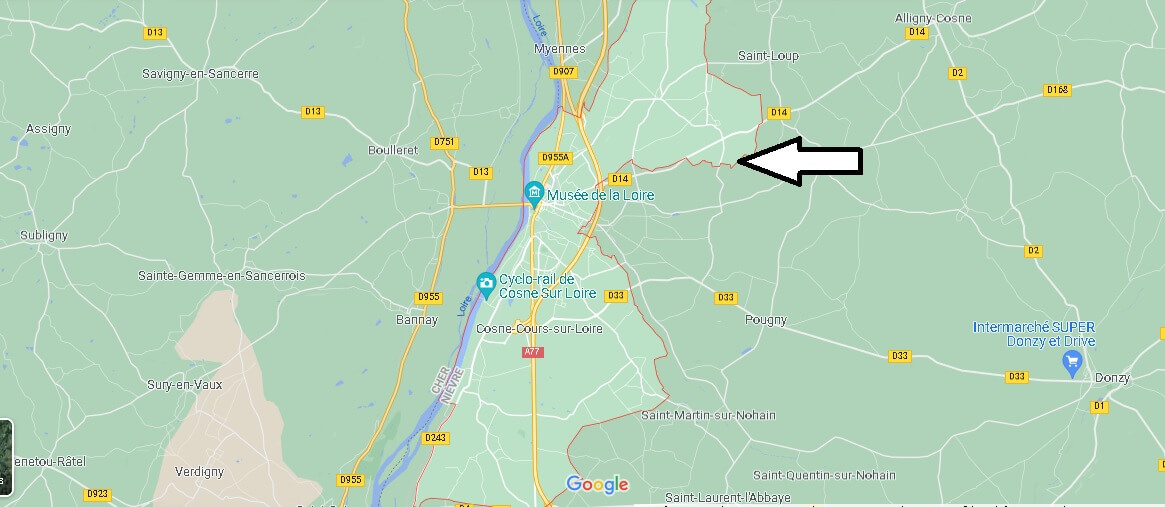 Carte Cosne-Cours-sur-Loire