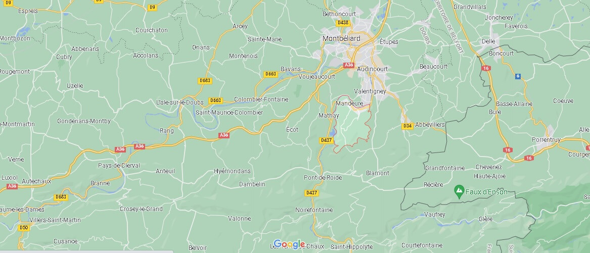 Dans quelle région se trouve Mandeure