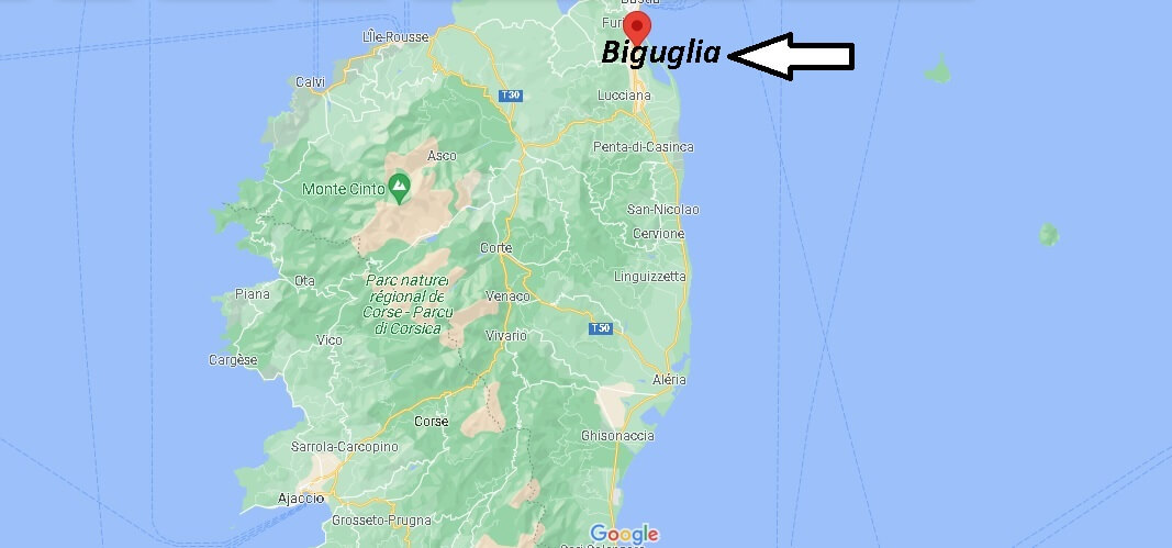 Où se situe Biguglia (Code postal 20620)