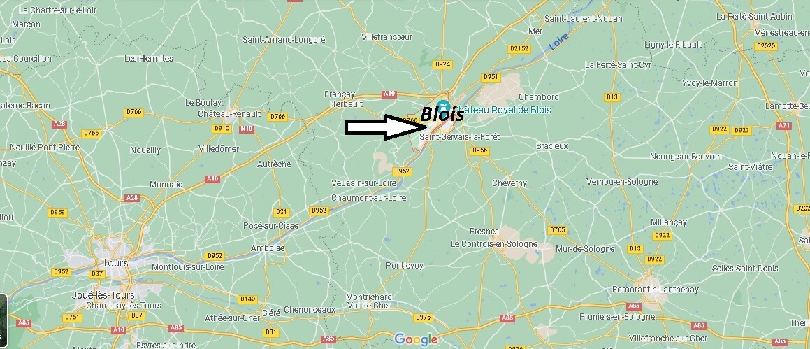 Où se situe Blois (Code postal 41000)
