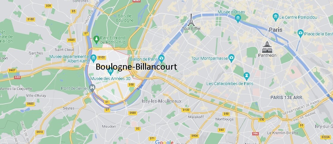 Où se situe Boulogne-Billancourt (Code postal 92100)