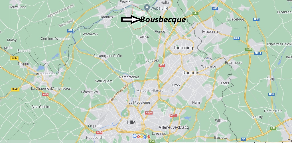 Où se situe Bousbecque (Code postal 59166)