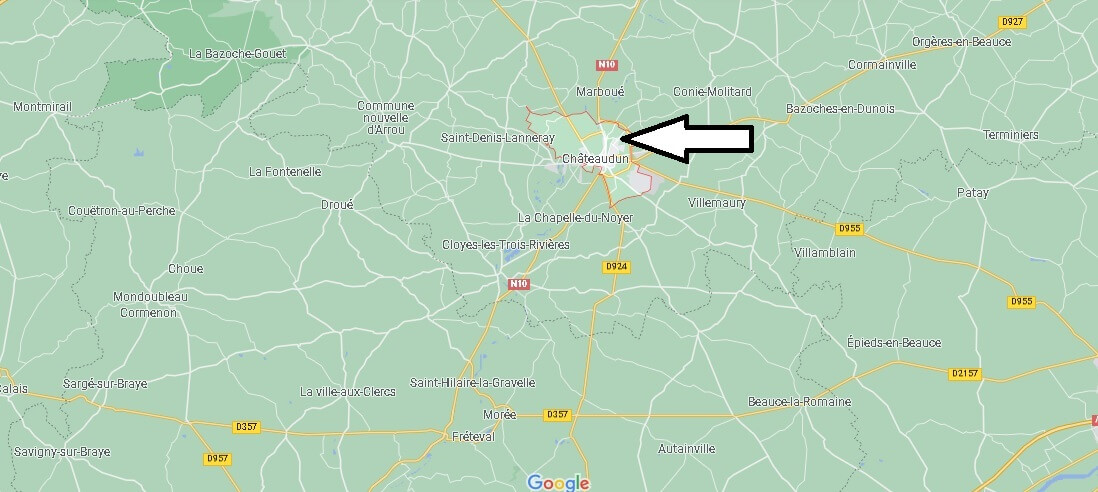 Où se situe Châteaudun (Code postal 28200)