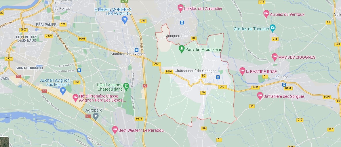 Où se situe Châteauneuf-de-Gadagne (Code postal 84470)
