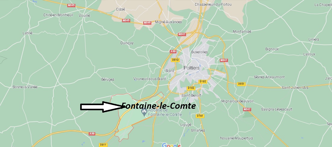 Où se situe Fontaine-le-Comte (Code postal 86240)