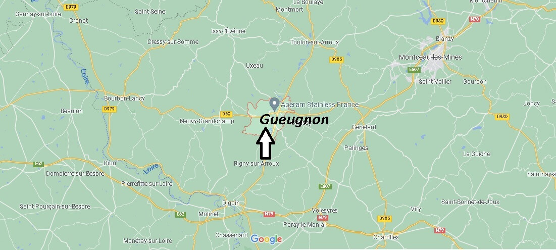 Où se situe Gueugnon (Code postal 71130)