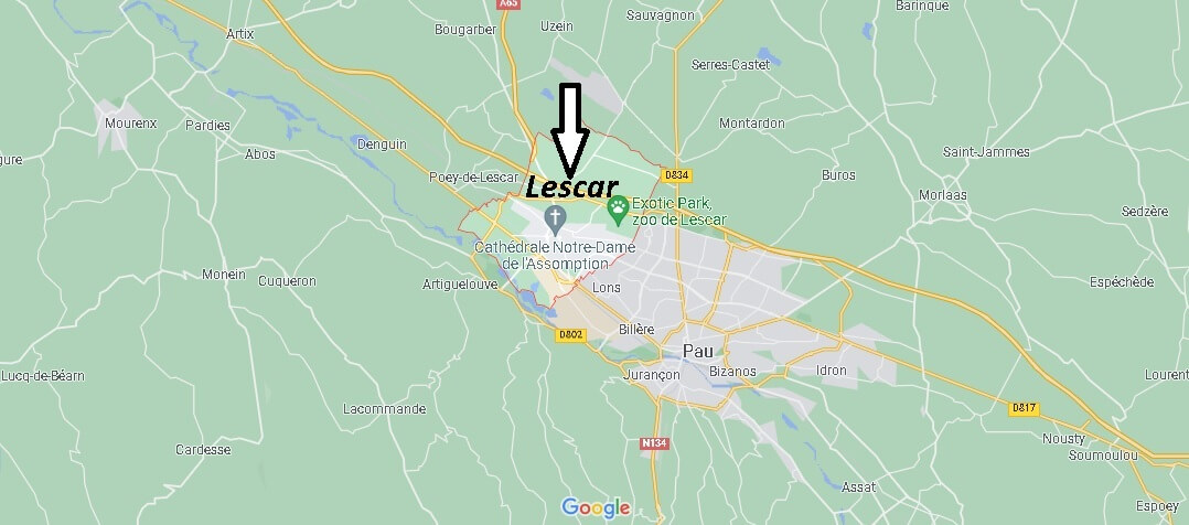 Où se situe Lescar (Code postal 64230)