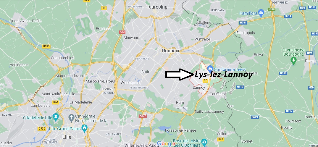 Où se situe Lys-lez-Lannoy (Code postal 59390)
