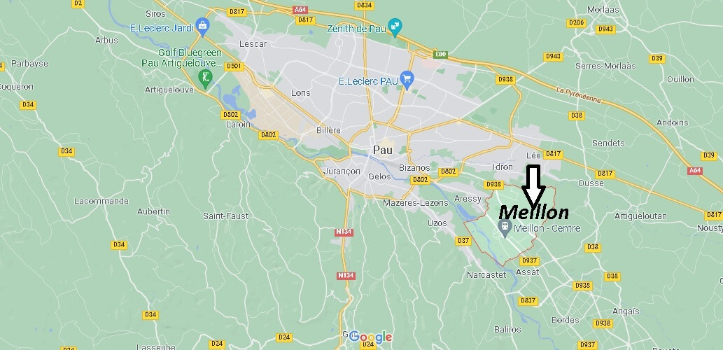 Où se situe Meillon (Code postal 64510)