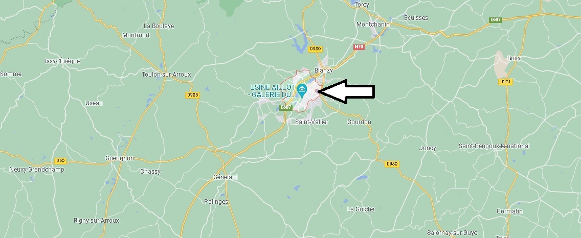 Où se situe Montceau-les-Mines (Code postal 71300)