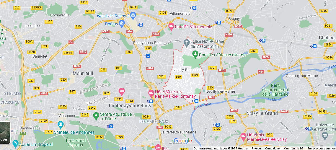 Où se situe Neuilly-Plaisance (Code postal 93360)