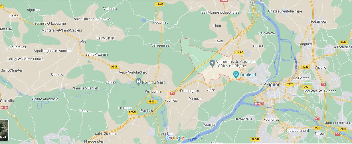 Où se situe Rochefort-du-Gard (Code postal 30650)
