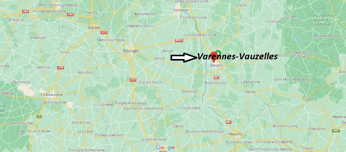 Où se situe Varennes-Vauzelles (Code postal 58640)