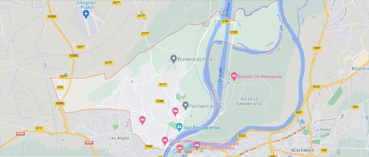 Où se situe Villeneuve-lès-Avignon (Code postal 30400)