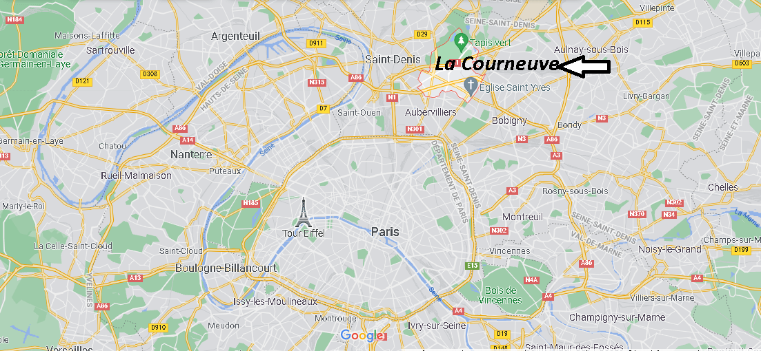 Où se trouve La Courneuve