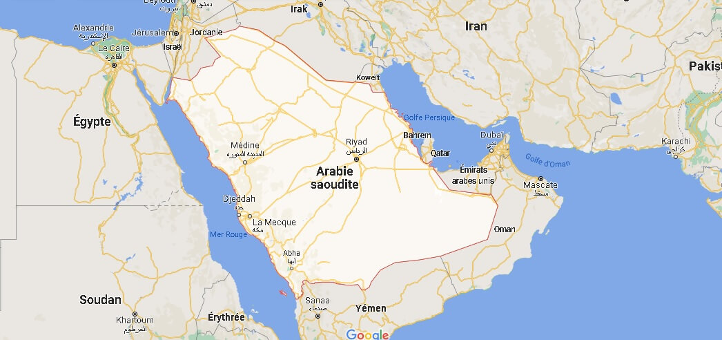 Carte Arabie Saoudite