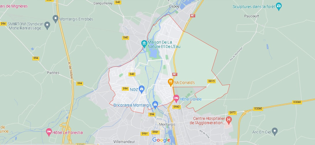 Carte Châlette-sur-Loing