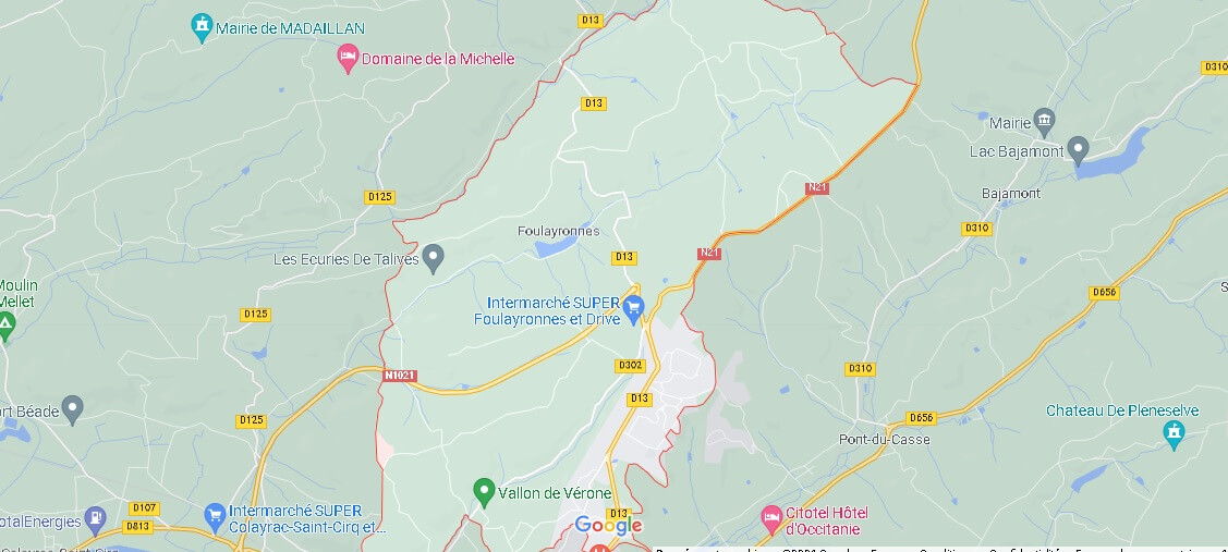 Carte Foulayronnes