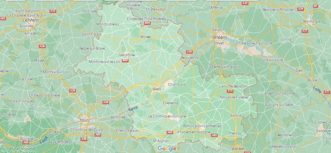Carte Loir-et-Cher
