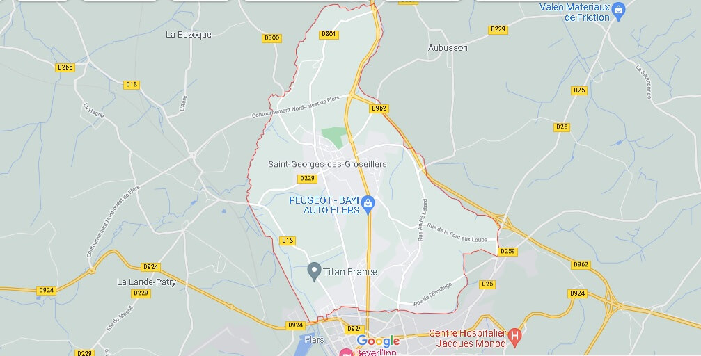 Carte Saint-Georges-des-Groseillers