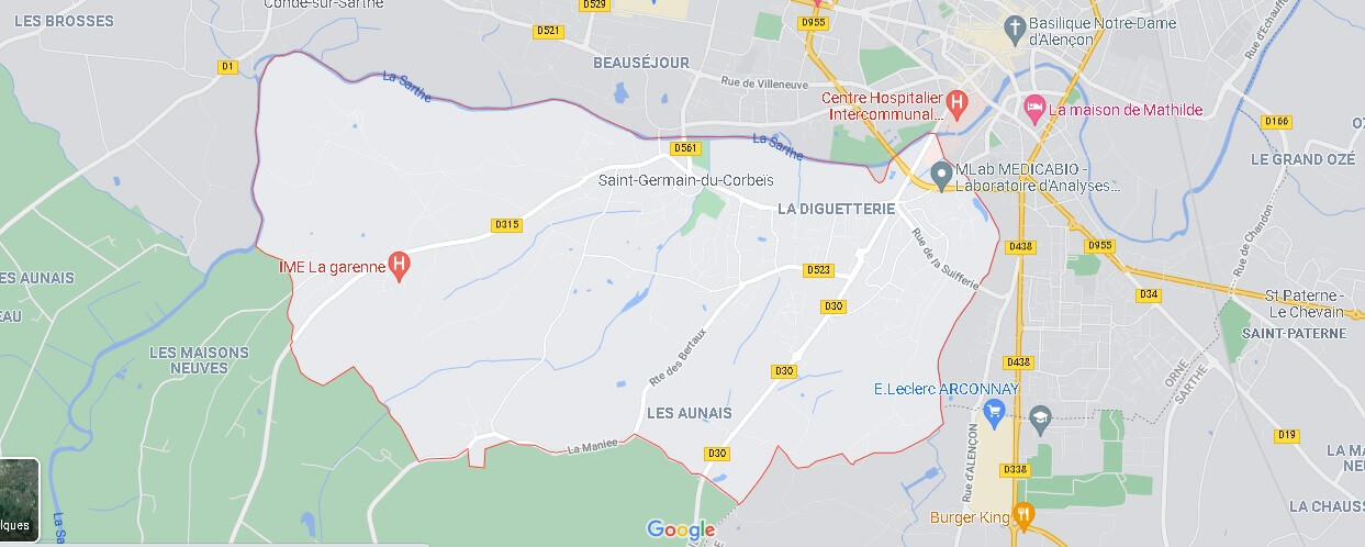 Carte Saint-Germain-du-Corbéis
