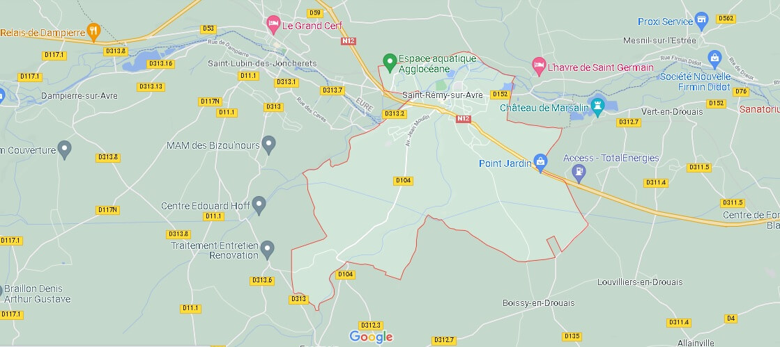 Carte Saint-Rémy-sur-Avre