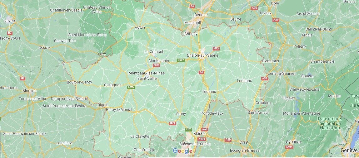 Carte Saône-et-Loire