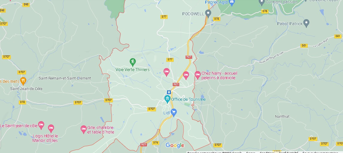 Carte Thiviers