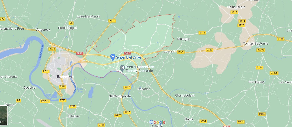 Carte Tonnay-Charente