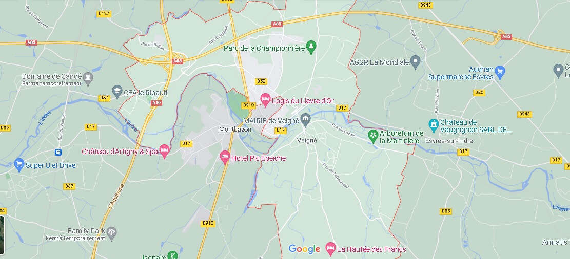 Carte Veigné