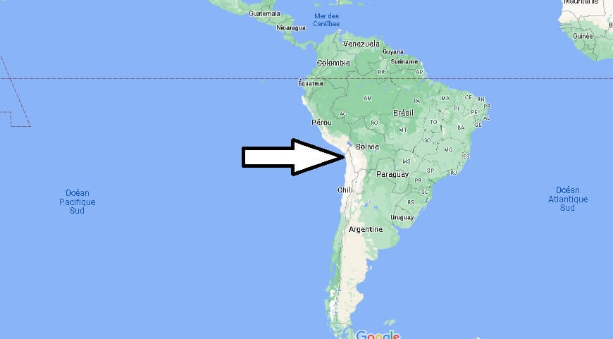 Carte de l'Amérique du Sud